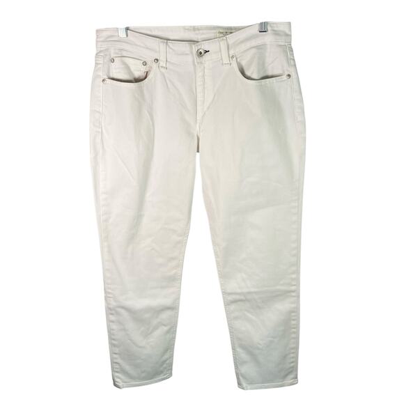Rag & Bone Dre Low Rise Slim‎ Boyfriend Jeans White Size 29 NWT $225 Classic - Picture 1 of 16